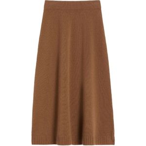 Weekend Max Mara, Dames, Rokken, Bruin, Maat: M Wol,