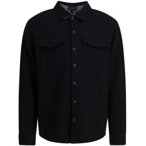 Vince, Heren, Jassen, Blauw, Maat: L Katoen,