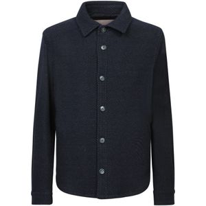 Herno, Heren, Jassen, Blauw, Maat: L Wol,