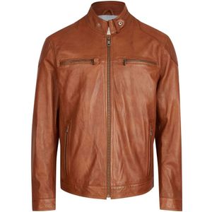 Bugatti, Heren, Jassen, Bruin, Maat: M Leer,