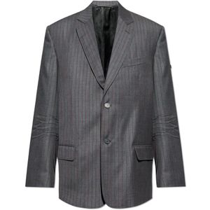 Balenciaga, Heren, Jassen, Grijs, Maat: S Wol,