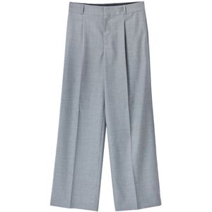 Moschino, Dames, Broeken, Grijs, Maat: S Wol,