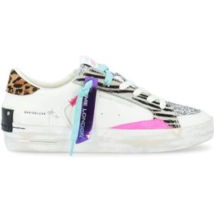 Crime London - SK8 Deluxe - Sneakers - Veelkleurig - Leer - Zebra Print