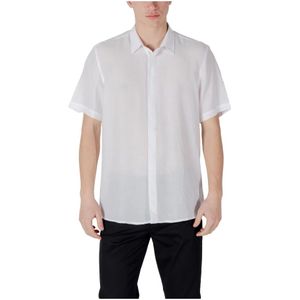 Antony Morato, Heren, Overhemden, Wit, Maat: 3XL Linnen,