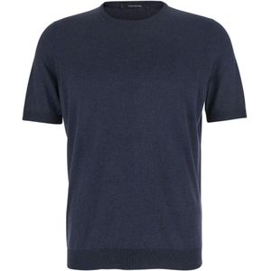 Tagliatore, Heren, Tops, Blauw, Maat: M Katoen,