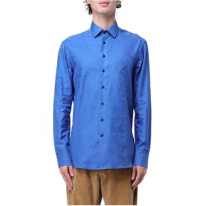 Etro, Heren, Overhemden, Blauw, Maat: XL Katoen,
