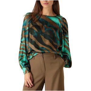 Summum Woman, Dames, Blouses & Shirts, Veelkleurig, Maat: XS Viscose,