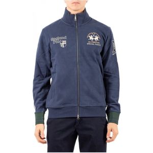 La Martina, Heren, Sweatshirts & Hoodies, Blauw, Maat: S Katoen,