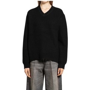 6397, Dames, Truien, Zwart, Maat: S