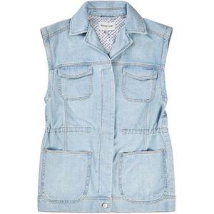 Munthe, Dames, Jassen, Blauw, Maat: XS Denim,