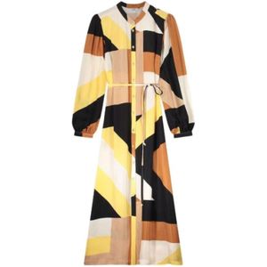 Summum Woman, Dames, Jurken, Bruin, Maat: M Viscose,