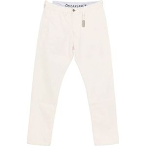 Chesapeake's, Heren, Broeken, Wit, Maat: W34 Leer,