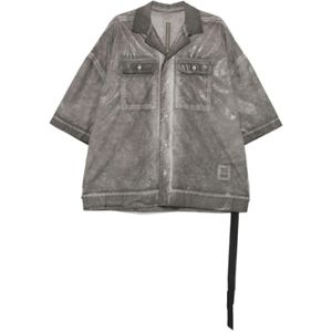 Rick Owens, Heren, Overhemden, Grijs, Maat: M Katoen,