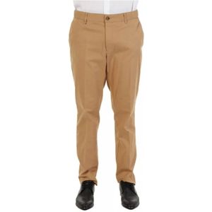 Hugo, Heren, Broeken, Beige, Maat: M Katoen,