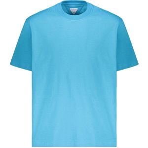 Bottega Veneta, Heren, Tops, Blauw, Maat: S Katoen,