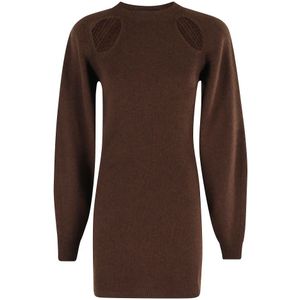 Federica Tosi, Dames, Jurken, Bruin, Maat: 2XS