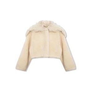 Jacquemus Piloni shearling jacket , Beige , Dames , Maat: 2XS