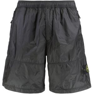 Stone Island, Heren, Korte broeken, Zwart, Maat: W31 Nylon,