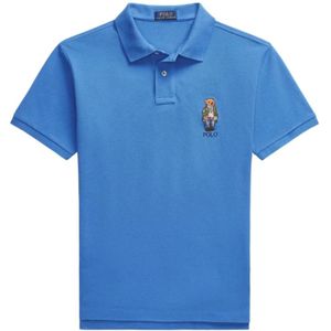 POLO Ralph Lauren Slim Fit Polo met Printopdruk New Englnd Blue