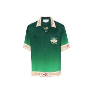 Casablanca Klassieke Overhemden , Green , Heren , Maat: L
