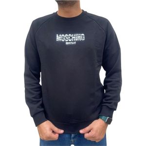 Moschino, Heren, Sweatshirts & Hoodies, Zwart, Maat: S Katoen,