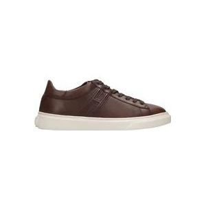 Hogan Stijlvolle Lage Sneakers , Brown , Heren , Maat: 40 EU