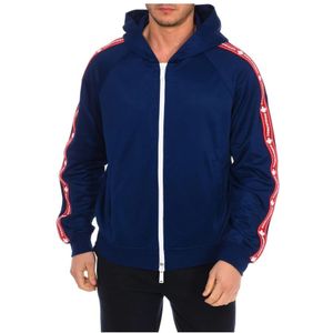 Dsquared2, Heren, Sweatshirts & Hoodies, Blauw, Maat: 2XL Katoen,