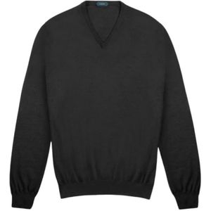 Zanone, Heren, Truien, Zwart, Maat: 2XL Wol,