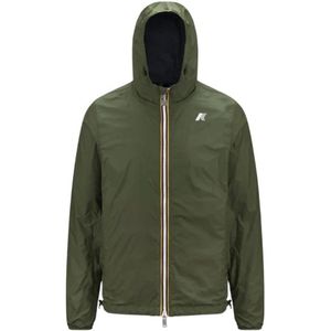 K-Way, Heren, Jassen, Groen, Maat: XS Nylon,