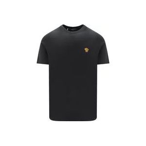 Versace Herenkleding T-shirts en polo`s Zwart Aw23 , Black , Heren , Maat: S