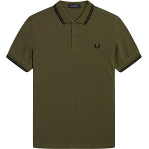 Fred Perry, Heren, Tops, Groen, Maat: XL Katoen,