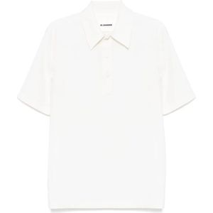 Jil Sander, Heren, Tops, Wit, Maat: M Katoen,