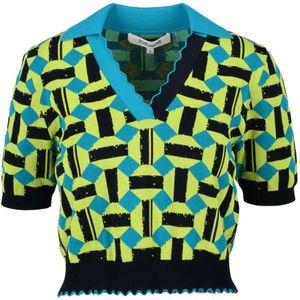 Diane Von Furstenberg, Dames, Truien, Veelkleurig, Maat: S Katoen,