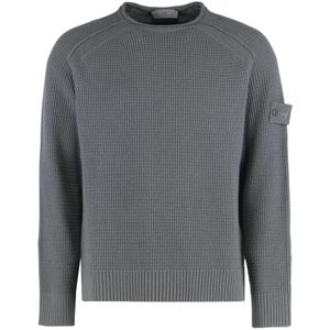 Stone Island, Heren, Truien, Grijs, Maat: L Wol,