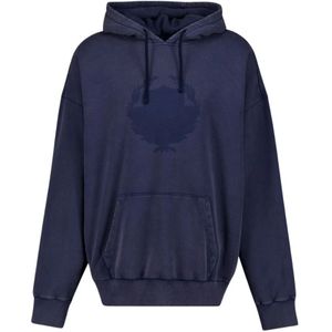 Givenchy, Heren, Sweatshirts & Hoodies, Blauw, Maat: S Katoen,