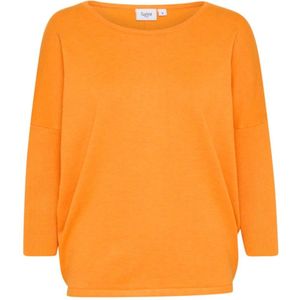 Saint Tropez, Dames, Truien, Oranje, Maat: L Viscose,