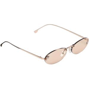 Fendi - First Crystal - Zonnebril - Zwart - Randloos Ovaal Silhouet