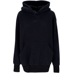 Nike Pluche Hoodie Zwart/dk Smoke Grey , Black , Dames , Maat: L