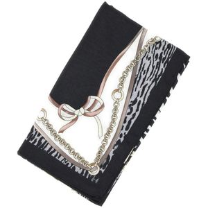 Liu Jo - Foulard Ribbon Animalier - Sjaal - Zwart