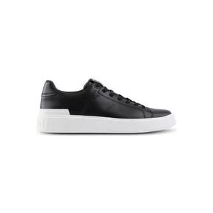 Balmain B-Court trainers in kalfsleer , Black , Dames , Maat: 40 EU