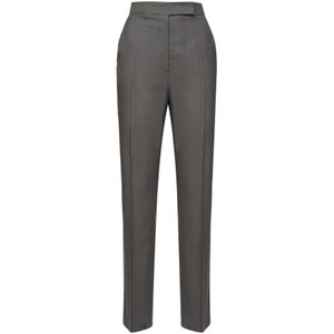 Max Mara, Dames, Broeken, Grijs, Maat: M Wol,