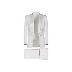 Balmain Single Breasted Suits , White , Heren , Maat: L
