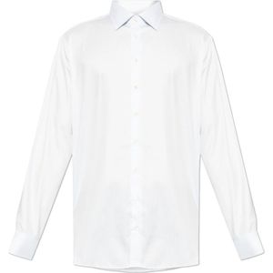 Giorgio Armani, Heren, Overhemden, Wit, Maat: M Katoen,
