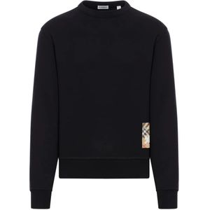 Burberry, Heren, Sweatshirts & Hoodies, Zwart, Maat: L Katoen,
