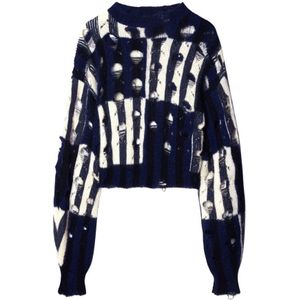 Off White, Dames, Truien, Blauw, Maat: XS Nylon,