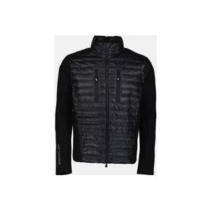 Moncler Gewatteerd Jack met Opstaande Kraag , Black , Heren , Maat: M