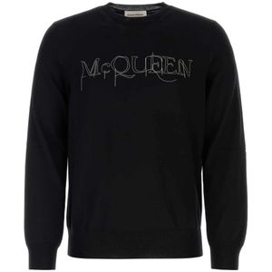 Alexander McQueen, Heren, Truien, Zwart, Maat: M Wol,