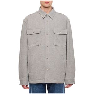 Givenchy - Overhemd - Grijs - Katoen - Relaxte Pasvorm