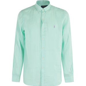 Polo Ralph Lauren, Heren, Overhemden, Groen, Maat: S Linnen,