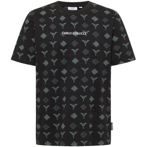 Carlo Colucci - Falchi - Shirt - Zwart - Katoen - Normale Pasvorm